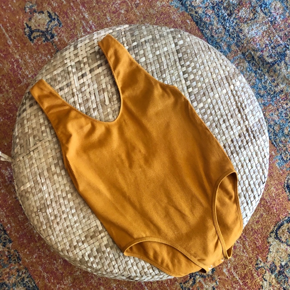 Mustard body suit